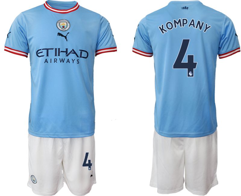 Men 2022-2023 Club Manchester City home blue #4 Soccer Jersey